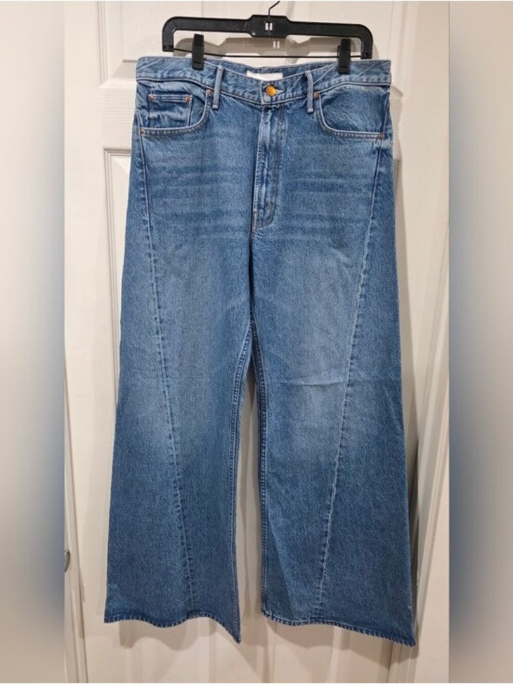 New! MOTHER The Lemon Twist High-Rise Flare Jeans - Picture 3 of 8